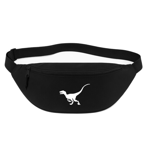 Bauchtasche Velociraptor Dinosaurier 2,5 Liter Black Crossbody Bag
