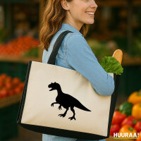 Jutetasche Allosaurus Dinosaurier 21 Liter Black