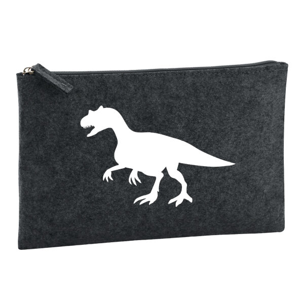 Kulturbeutel Allosaurus Dinosaurier 1 Liter Filz Charcoal Kosmetiktasche