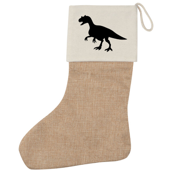 Weihnachtsstrumpf Allosaurus Dinosaurier Beige