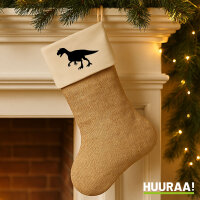 Weihnachtsstrumpf Allosaurus Dinosaurier Beige