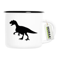 Emaille Tasse Allosaurus Dinosaurier 300ml Vintage...