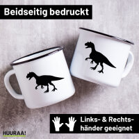 Emaille Tasse Allosaurus Dinosaurier 300ml Vintage...