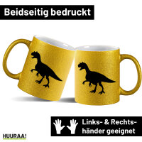 Glitzertasse Allosaurus Dinosaurier 330ml