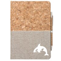 Notizbuch A5 Orka Killerwal 80 Blatt inkl. Kugelschreiber