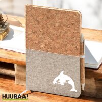 Notizbuch A5 Orka Killerwal 80 Blatt inkl. Kugelschreiber