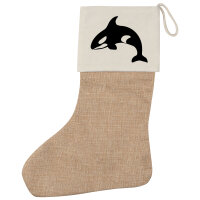 Weihnachtsstrumpf Orka Killerwal Beige