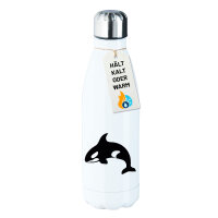 Edelstahl-Trinkflasche Orka Killerwal 500ml Wasserflasche
