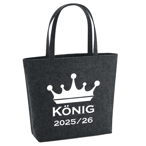 Filzshopper König 2025/26 Schützenkönig 22 Liter Filztasche