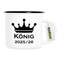 Emaille Tasse König 2025/26 Schützenkönig 300ml Vintage Emaille Becher