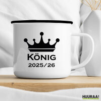 Emaille Tasse König 2025/26 Schützenkönig 300ml Vintage Emaille Becher