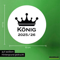 Aufkleber König 2025/26 Schützenkönig 10cm Sticker