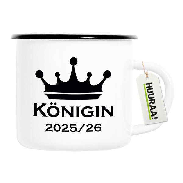 Emaille Tasse Königin 2025/26 Schützenkönigin 300ml Vintage Emaille Becher