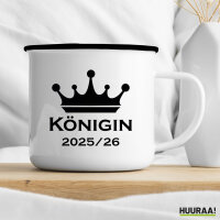 Emaille Tasse Königin 2025/26 Schützenkönigin 300ml Vintage Emaille Becher