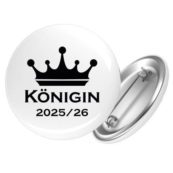 Ansteckbutton Königin 2025/26 Schützenkönigin Größe 59mm