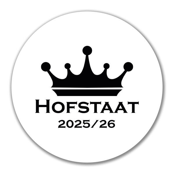 Aufkleber Hofstaat 2025/26 Schützenfest 10cm Sticker