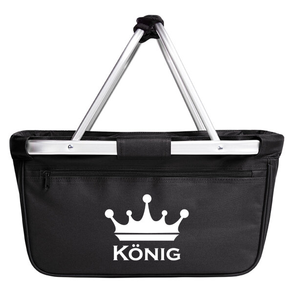 Einkaufskorb faltbar König Schützenkönig 20 Liter Tragekorb Black