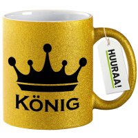 Glitzertasse König Schützenkönig 330ml