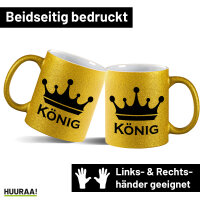 Glitzertasse König Schützenkönig 330ml