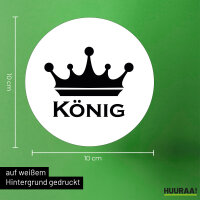 Aufkleber König Schützenkönig 10cm Sticker