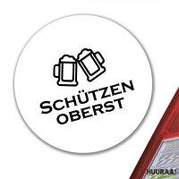 Aufkleber Schützenoberst Schützenfest 10cm Sticker