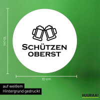 Aufkleber Schützenoberst Schützenfest 10cm Sticker