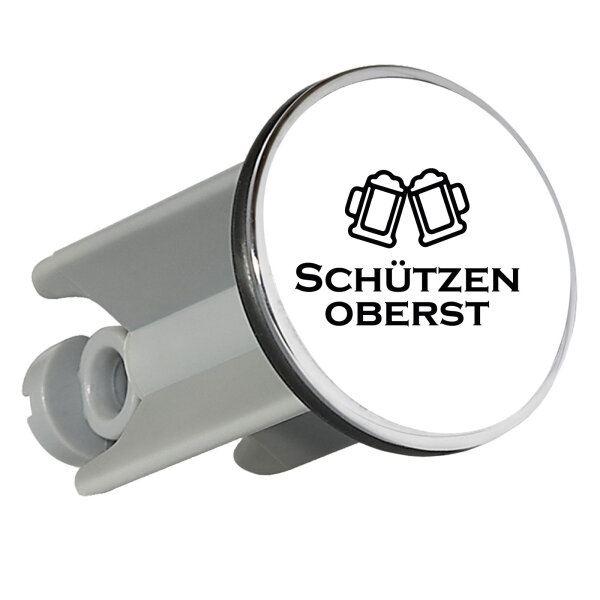 Waschbeckenstöpsel Schützenoberst Schützenfest 4cm Abflussstopfen