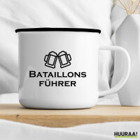 Emaille Tasse Bataillonsführer Schützenfest 300ml Vintage Emaille Becher