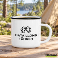 Emaille Tasse Bataillonsf&uuml;hrer...