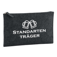 Kulturbeutel Standartenträger Schützenfest 1 Liter Filz Charcoal Kosmetiktasche