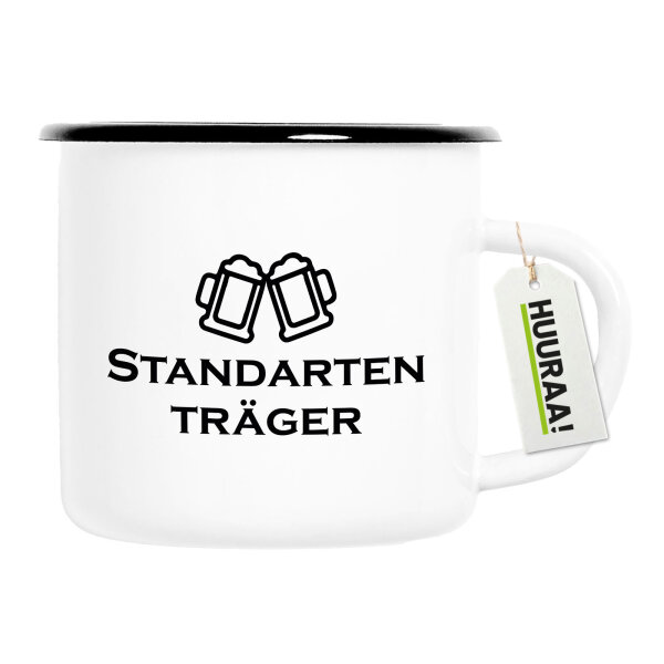 Emaille Tasse Standartenträger Schützenfest 300ml Vintage Emaille Becher