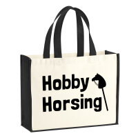 Jutetasche Hobby Horsing Steckenpferd 21 Liter Black