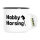 Emaille Tasse Hobby Horsing Steckenpferd 300ml Vintage Emaille Becher