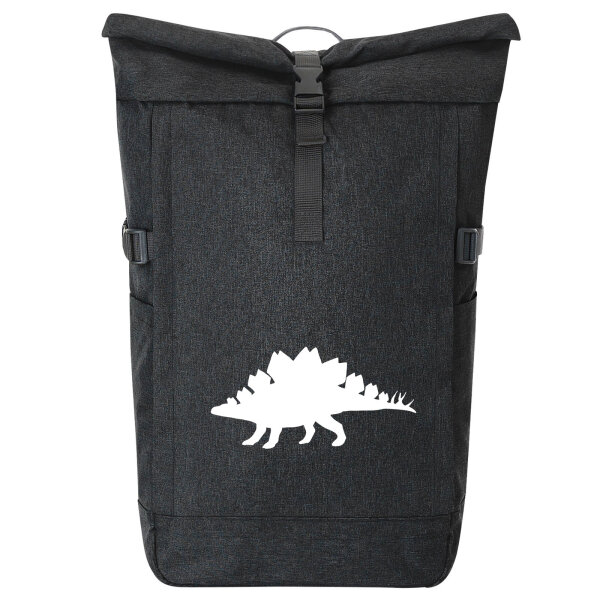 Kurierrucksack Stegosaurus Dinosaurier 30-44 Liter Black Melange
