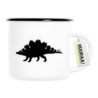 Emaille Tasse Stegosaurus Dinosaurier 300ml Vintage...