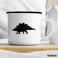 Emaille Tasse Stegosaurus Dinosaurier 300ml Vintage Emaille Becher