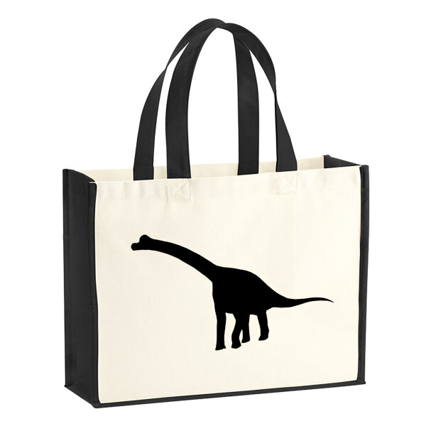Jutetasche Brachiosaurus Dinosaurier 21 Liter Black