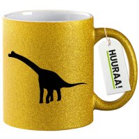 Glitzertasse Brachiosaurus Dinosaurier 330ml