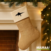 Weihnachtsstrumpf Spinosaurus Dinosaurier Beige