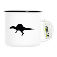 Emaille Tasse Spinosaurus Dinosaurier 300ml Vintage...