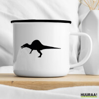Emaille Tasse Spinosaurus Dinosaurier 300ml Vintage Emaille Becher