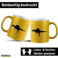 Glitzertasse Spinosaurus Dinosaurier 330ml