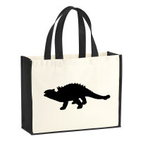 Jutetasche Ankylosaurus Dinosaurier 21 Liter Black
