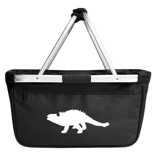 Einkaufskorb faltbar Ankylosaurus Dinosaurier 20 Liter Tragekorb Black