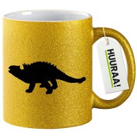 Glitzertasse Ankylosaurus Dinosaurier 330ml