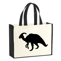 Jutetasche Parasaurolophus Dinosaurier 21 Liter Black