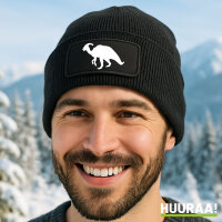 Beanie Parasaurolophus Dinosaurier Black Mütze