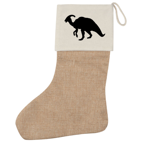 Weihnachtsstrumpf Parasaurolophus Dinosaurier Beige