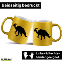 Glitzertasse Parasaurolophus Dinosaurier 330ml