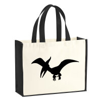 Jutetasche Pteranodon Dinosaurier 21 Liter Black